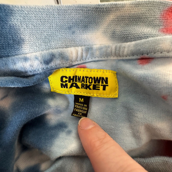 NWOT Chinatown Market Red White & Blue Tie Dye Short Sleeve Basketball Tee M - Picture 6 of 10